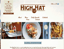 Tablet Screenshot of highhatcafe.com